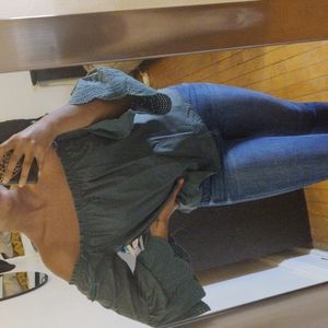 Bell sleeve top with boho detail